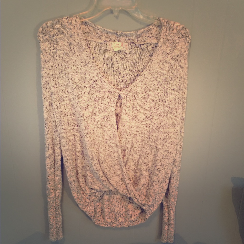 Pink republic cute tie up sweater!